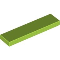 Lego destička 1x4 hladká, limetková (4164021)